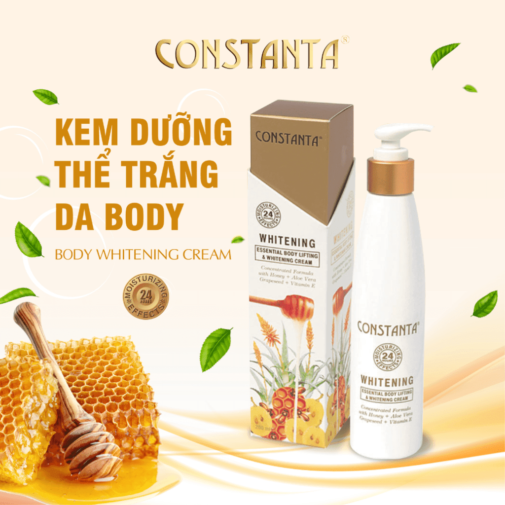 kem dưỡng thể trắng da Constanta