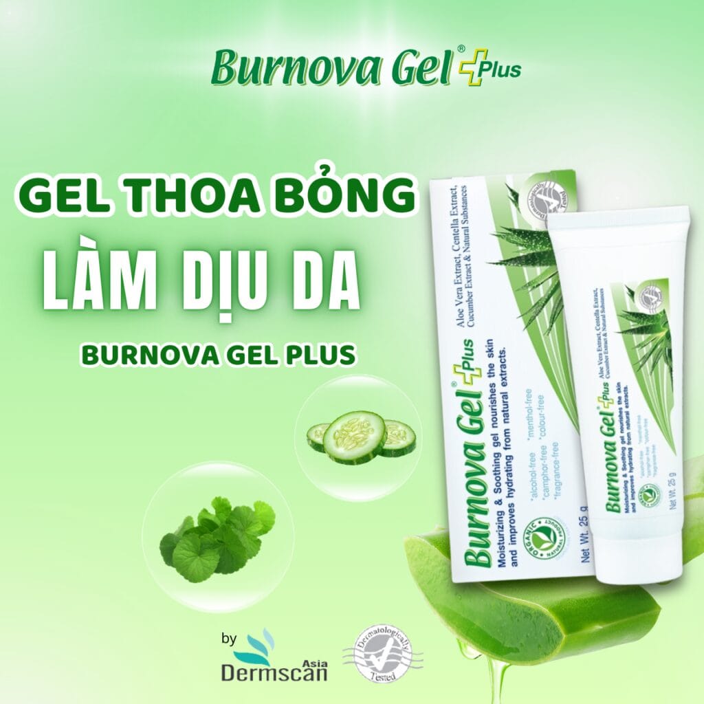 gel làm dịu da Burnova