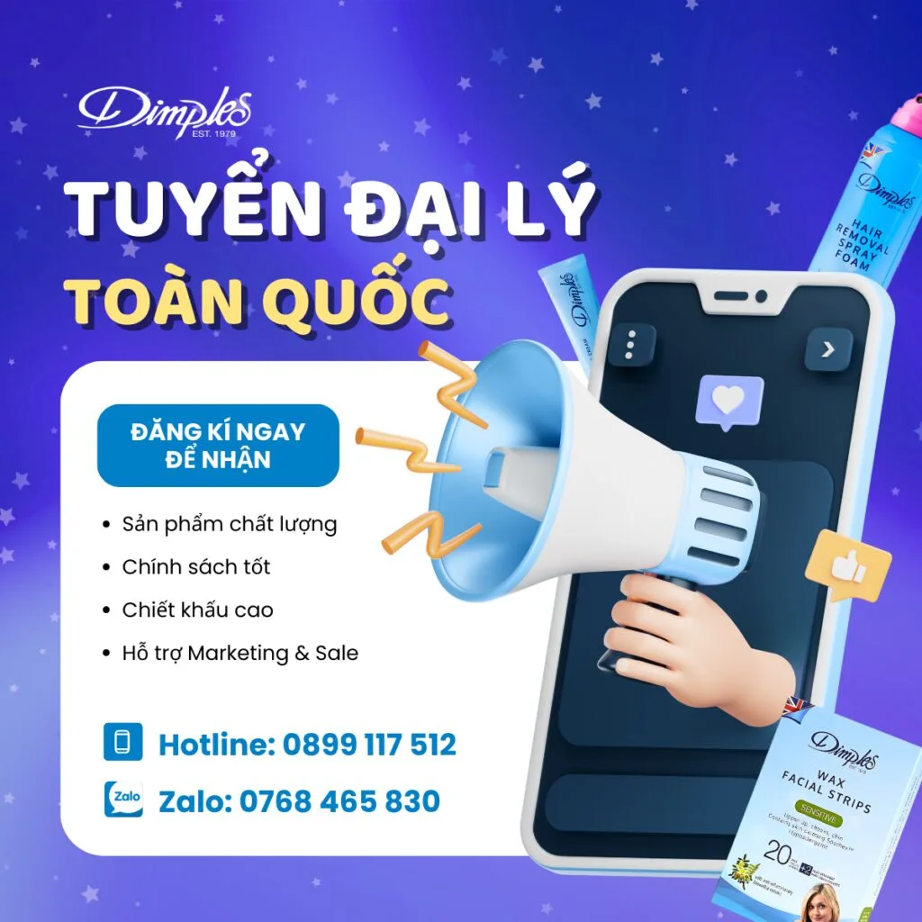 tuyển sỉ kem tẩy lông Dimples