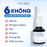 Xịt mũi Vitara Cold & Allergy Nasal Spray 20ml
